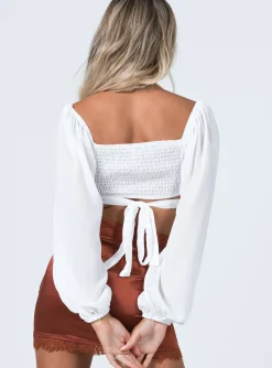 Princess Polly Chrissy Top  White Cheap