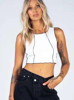 Princess Polly Christa Top  White Hot