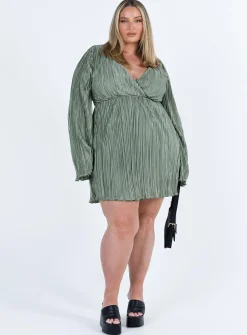 Princess Polly Cindie Mini Dresscurve Green Sale