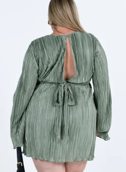 Princess Polly Cindie Mini Dresscurve Green Sale