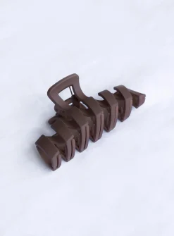 Princess Polly Cinna Hair Clip Chocolate   Brown Store