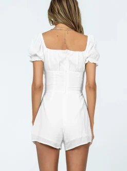 Princess Polly Cinzia Romper  White Flash Sale