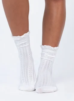 Princess Polly Clarence Socks  White Online