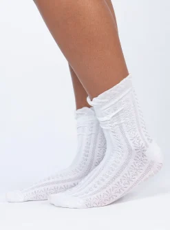 Princess Polly Clarence Socks  White Online