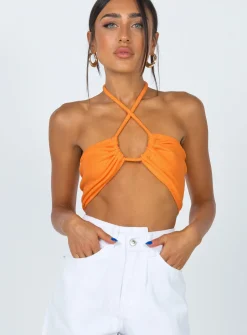 Princess Polly Clarke Top  Orange Online