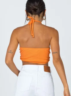 Princess Polly Clarke Top  Orange Online