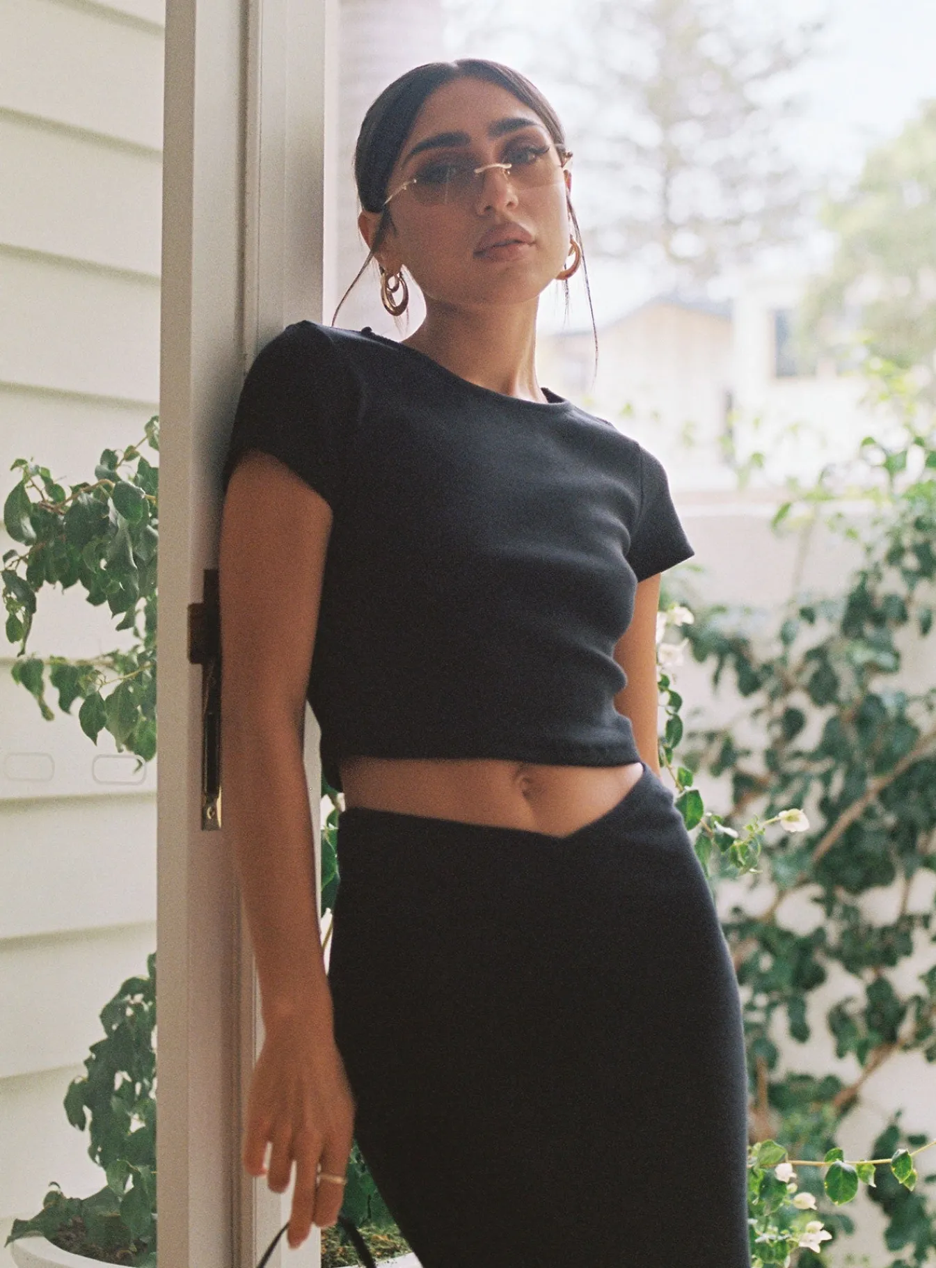 Princess Polly Classic Crop Tee Black New