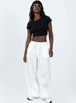 Princess Polly Classic Crop Tee Black New