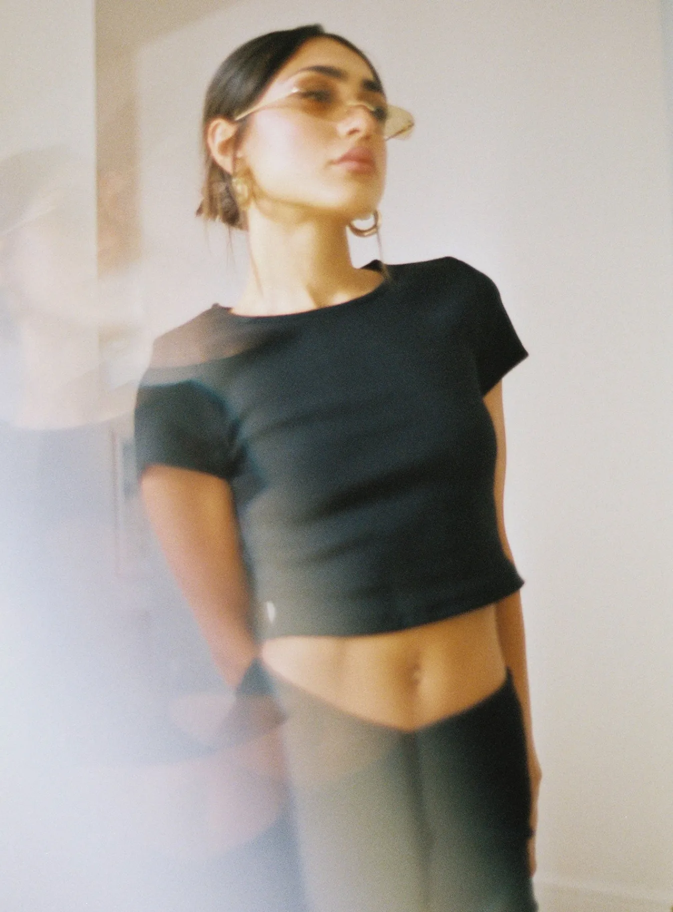 Princess Polly Classic Crop Tee Black New