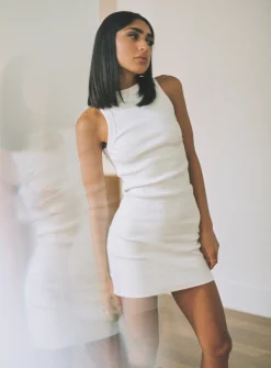 Princess Polly Classic Tank Dress  White Flash Sale