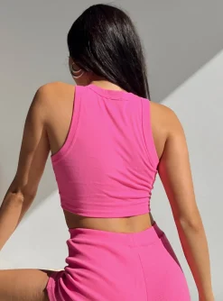 Princess Polly Classic Tank Top  Pink Cheap