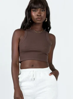 Princess Polly Classic Tank Top Brown Outlet