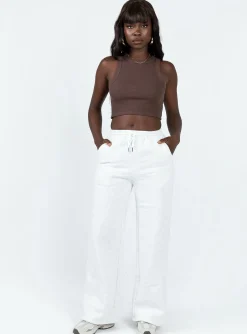 Princess Polly Classic Tank Top Brown Outlet