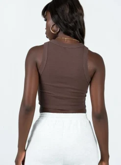 Princess Polly Classic Tank Top Brown Outlet
