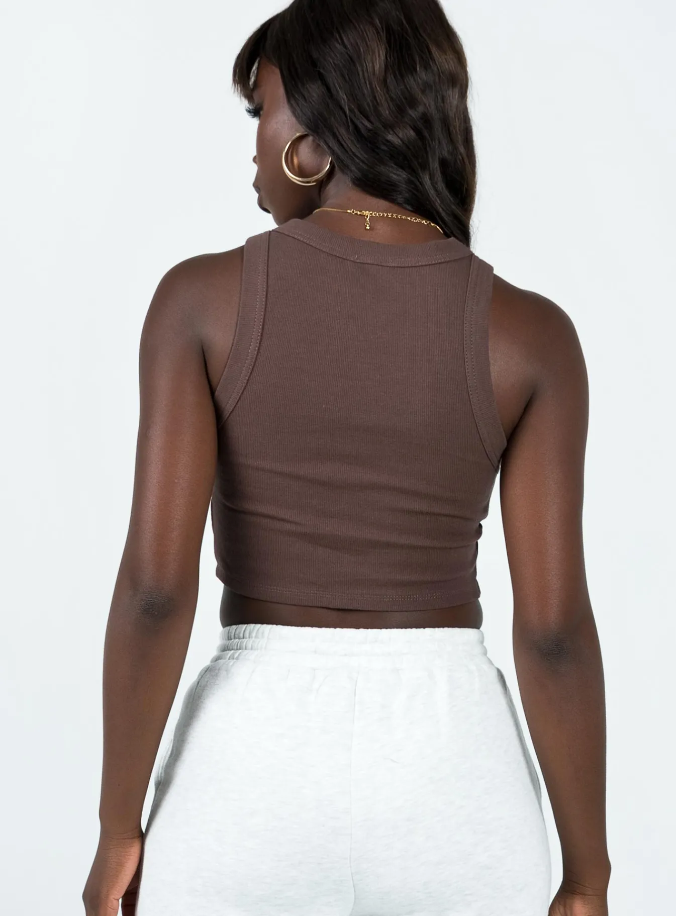 Princess Polly Classic Tank Top Brown Outlet