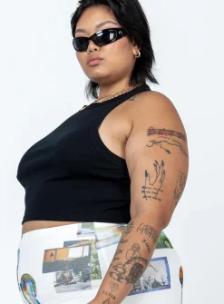 Princess Polly Classic Tank Topcurve   Black Cheap