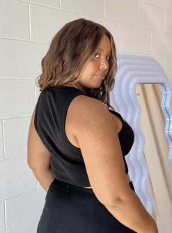 Princess Polly Classic Tank Topcurve   Black Cheap