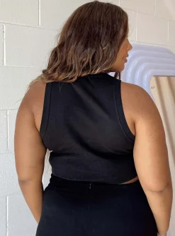 Princess Polly Classic Tank Topcurve   Black Cheap