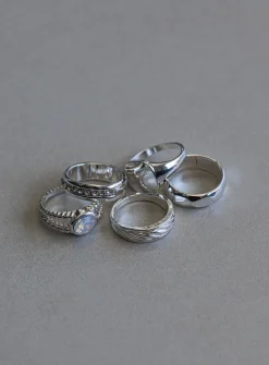 Princess Polly Clevedon Ring Pack  Silver Online