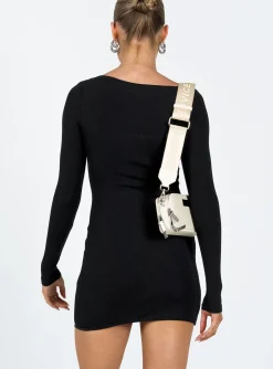 Princess Polly Colbert Long Sleeve Mini Dress  Black Best Sale