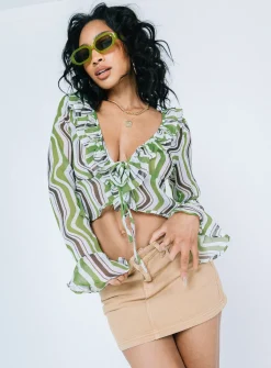Princess Polly Colby Long Sleeve Top  Multi Fashion