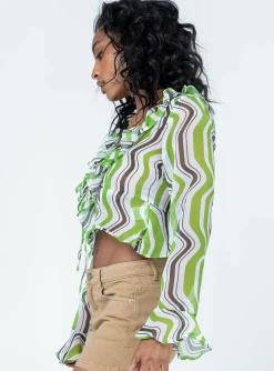Princess Polly Colby Long Sleeve Top  Multi Fashion