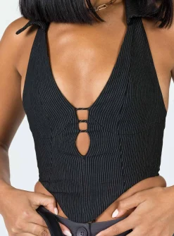 Princess Polly Colin Vest Top Black Sale