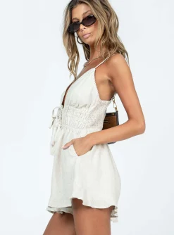 Princess Polly Colleen Romper   Beige Store