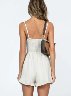 Princess Polly Colleen Romper   Beige Store