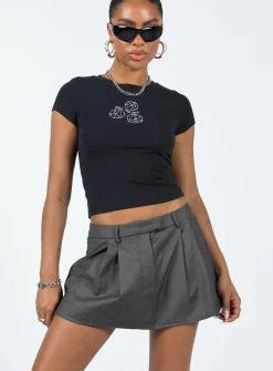 Princess Polly Collier Mini Skirt Slate Best Sale