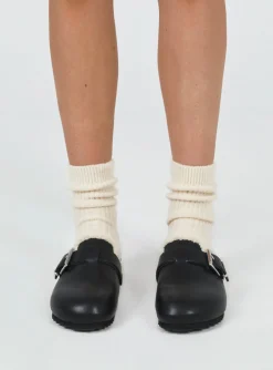 Princess Polly Collins Flats  Black Sale