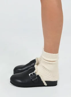 Princess Polly Collins Flats  Black Sale