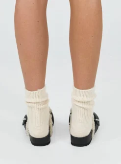 Princess Polly Collins Flats  Black Sale