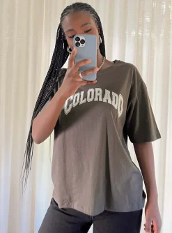 Princess Polly Colorado Graphic Tee  Grey Store