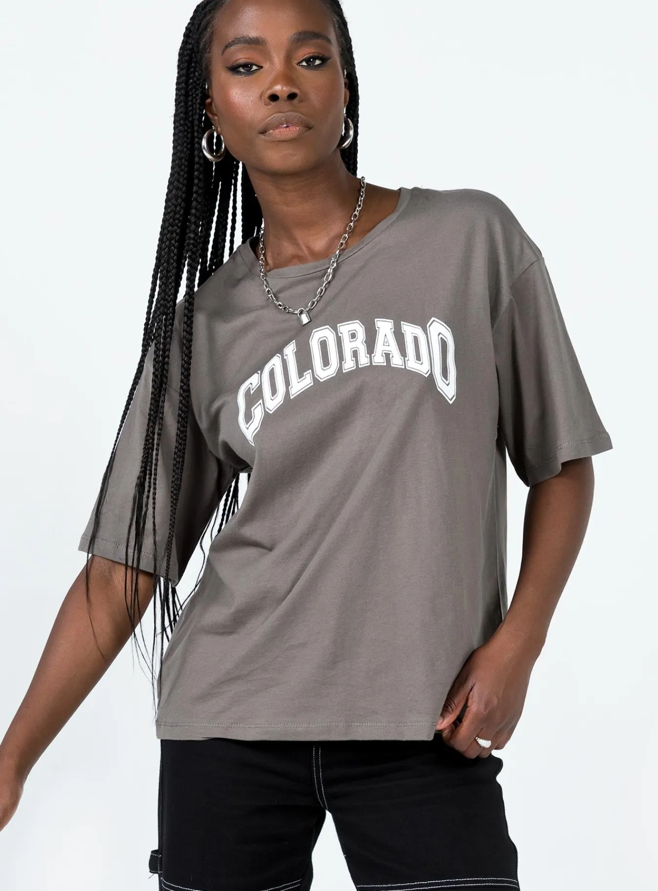 Princess Polly Colorado Graphic Tee  Grey Store