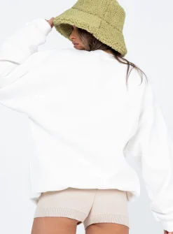 Princess Polly Colorado Oversized Crewneck Sweatshirt White Online