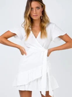Princess Polly Company For One Wrap Dress  White New