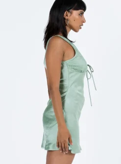 Princess Polly Conlan Mini Dress  Sage Cheap