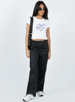 Princess Polly Connels Parachute Pants  Black Sale