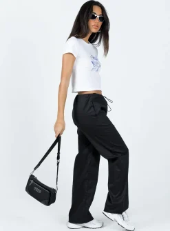 Princess Polly Connels Parachute Pants  Black Sale