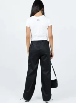Princess Polly Connels Parachute Pants  Black Sale
