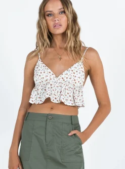 Princess Polly Contardo Top  White / Floral Online