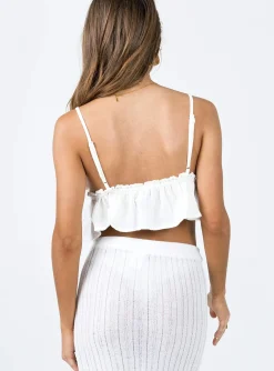 Princess Polly Contardo Top  White Cheap