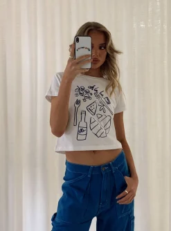 Princess Polly Continental Breakfast Tee White Hot