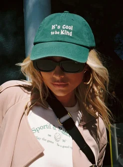 Princess Polly Cool To Be Kind Cap   Green Cheap