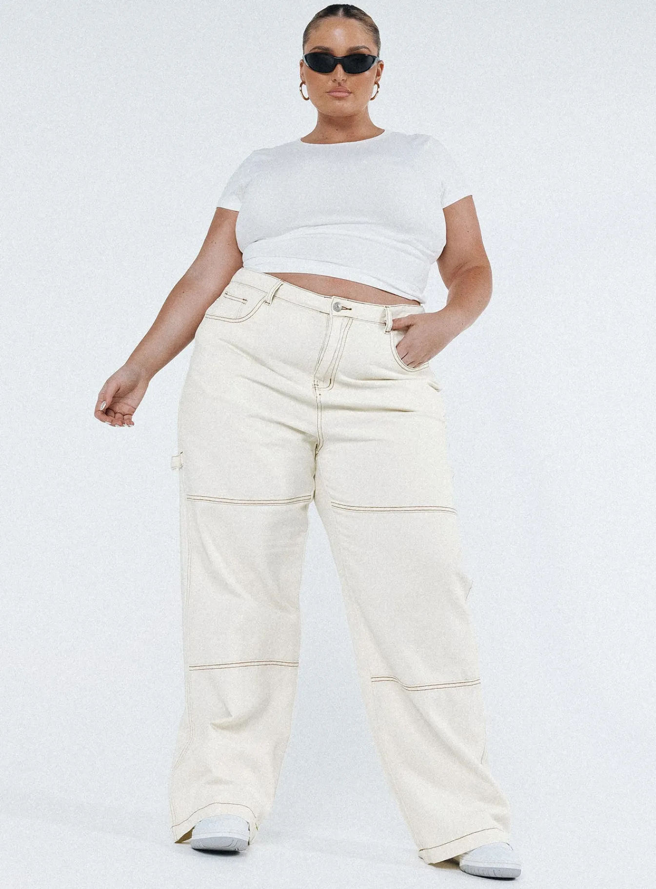 Princess Polly Copeland Jeanscurve White Store