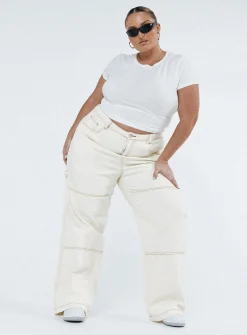 Princess Polly Copeland Jeanscurve White Store