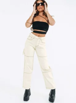 Princess Polly Copeland Jeanspetite   White Sale