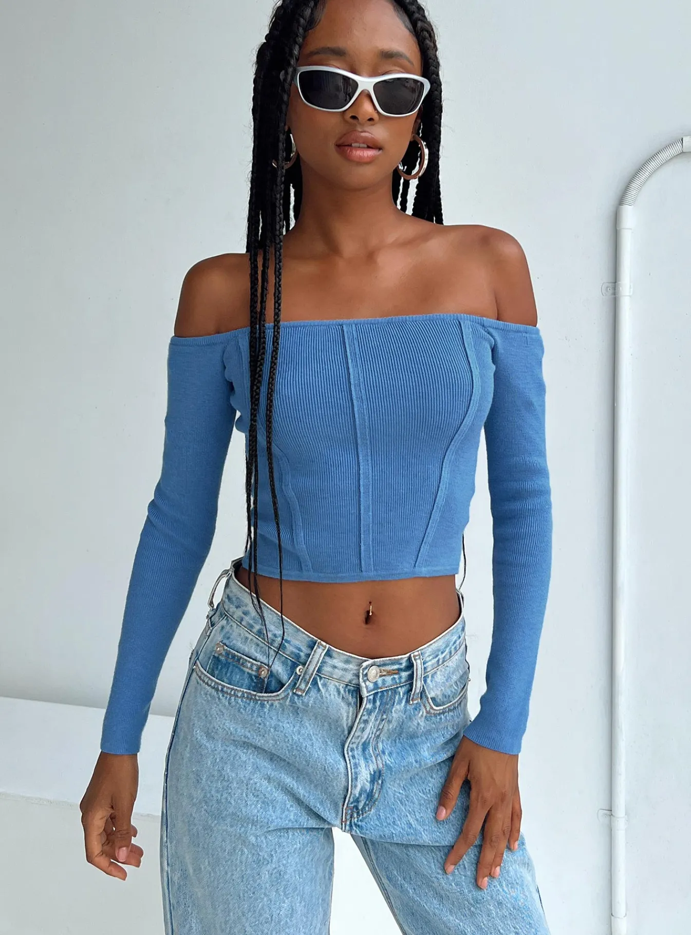 Princess Polly Corben Top Blue Cheap