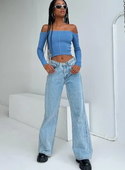 Princess Polly Corben Top Blue Cheap